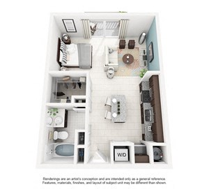 Floorplan Photos Gallery a floor plan of a studio apartment